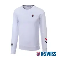 在飛比找PChome24h購物優惠-K-SWISS Sweatshirt 圓領上衣-女-白