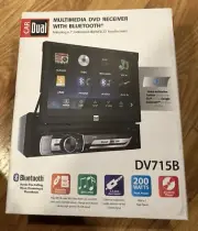 DUAL MEDIA RECEIVER DV715B 7" TOUCHSCREEN Bluetooth DVD/CD USB 200watts Aux MP3