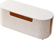 MagiDeal Cable Management Box Cable Cord Organizer Organization Office with Lid Electrical Cord Management Case for Router Power Strip, Beige