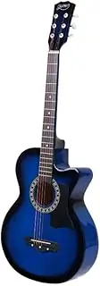 Alpha Steel Stringed Wooden Acoustic Guitar, 38-Inch, Blue