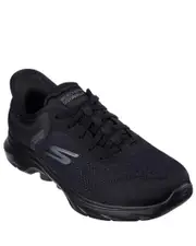 SKECHERS Slip-Ins Go Walk 7 Shoe - VALIN - Black/Black - Womens - Ladies