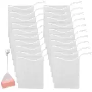 20 Pcs White Exfoliating Mesh Soap Saver Pouch Bag Mesh Soap Bag Soap Handmad...