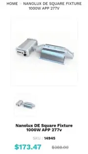 Nanolux Super DE 1000W - 277V (1000W Bulb and Nanolux RTU Adapter included)