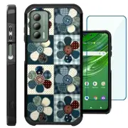 Hybrid Case For Outlast/Jetmore Phone Case Cover +TEMPERED GLASS/ Flower Patch
