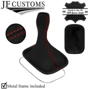 RED STITCH TOP GRAIN LEATHER GEAR BOOT+METAL FRAME FOR PORSCHE 911 964 89-94 (for: Porsche)