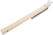 SUPVOX Pizza Stone Brush Pizza Brush for Pizza Oven Stainless Steel Wire Brush Wooden Handle Pizza Oven Brushes