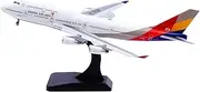 Pre-Built Model Aircraft 17CM Realistic Finished Airplane Model 1/400 for Asiana Airlines B747-400 HL7428 Flaps Accurate Scale Aircraft Miniature Airplane Model(Flap)