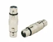 (2 Pack) High Quality 3-Pin XLR Female to 3-Pin XLR Female Audio Adapter - New