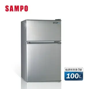 【SAMPO 聲寶】100公升一級能效獨享系列雙門小冰箱(SR-B10G) 【APP下單點數 加倍】