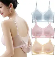 [Whyzsjnclg] Seamless Bra, 3PCS Seamless Bras for Women Soft Ultra Thin Seamless Bra Full Coverage Breathable Non Wire Bras for Women