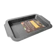 Marble Non Stick Bakeware Oven Pan Baking Tray Cookie Tray with Handle 40*27.5*1.8 cm 589g