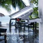 Waterproof Solar Powered Dummy Fake Camera With Led Flashing IR Light CCTV