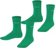 [ESPRIT] Unisex Children's Socks Foot Logo Pack of 2 K SO Cotton Plain 2 Pairs, Green (Apple 7200), 23-26, Green (Apple 7200), 23-26
