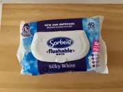 Sorbent Flushable Wipes Toilet Tissue 40 Pack Gentle