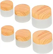 BELLIFFY 6pcs Mini Glass Cream Jar Cosmetics Package Storage Portable Travel Containers