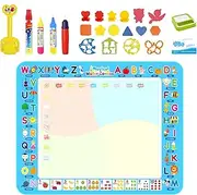 Water Doodle Mat - Aqua Water Drawing Mat | No Messs Water Drawing Painting Pad | Aqua Drawing Painting Mat | Drawing Doodling Coloring Mat | Educational Water Drawing Pad for Kids