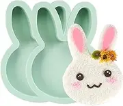 SHANIABELLE 2Pcs Bunny Cake Molds, Rabbit Silicone Layer Cake Pans Sheets, Fondant Pop Cake Pancakes Chocolate Pie Dessert Mould Christmas Birthday Party Kids Children Home Bakery