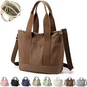 [Generic] Elmyse Handbag, Elmyse Canvas Bag, Elmyse Crossbody Bag with Zipper for Women, Large Capacity Multi-Pocket Handbag