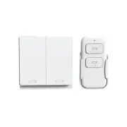 Durable AC220V 433MHz ABS 2-CH Home Light Switch+RF Wireless Remote Control Set