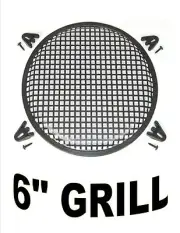 1 PIECE 6" INCH GRILL WAFFLE SPEAKER SUB WOOFER WITH CLIPS AND SCREWS GR-6