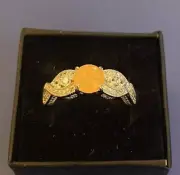 Bomb Party Ring (Size 9) LC Bright Peach Morganite Fusion Solid .925 Sterling
