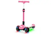 ROVO KIDS 3-Wheel Electric Scooter, Ages 3-8, Adjustable Height, Folding, Lithium Battery, Pink