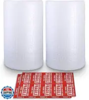 2-Pack Bubble Cushioning Nylon Wrap Rolls, 3/16" x 12" x 72' ft Total, Perfor