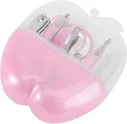 FOMIYES Pink Nail Clipper Kit Complete Manicure Set Tools Portable Fingernail Trimmer for Travel Home