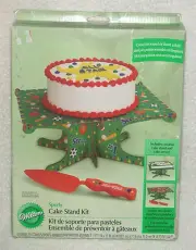 Wilton Sports Cake Stand with Server 1510-138 Basketball Football NEW Birthday
