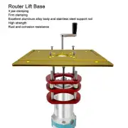 Router Lift Base Aluminum Alloy 4 Jaw Clamping System Table Lift Tool