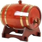 3 Liter Oak Wood Barrel for Whiskey Rum Beer and Port Handmade Distressed Finish Ideal for Home Brewing and Entertaining Personalized Flavor Infusion