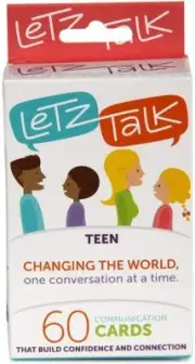 Letz Talk Conversation Cards for Teens - Helpful Learning Conversation Card Game
