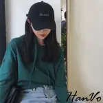 【HANVO】小清新簡約字母老帽(男女可戴可調式老帽 防曬遮陽 韓系個性棒球帽 女生配件女生衣著 8127)