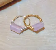 Rose Quartz Statement Ring, Handmade Wire Wrap, Gold or Silver Band, Sensuality