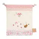 San-X 拉拉熊甜美刺繡系列束口袋。粉紅