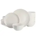 Gibson Elite Alemany 18-Piece Porcelain Dinnerware Set - Linen