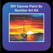 New Sunset Sail Paint by Number Canvas Arts & Crafts DIY Kit