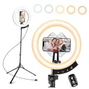 12'' Selfie Ring Light with 62'' Tripod Stand and Magnetic 12in+62in BLACK