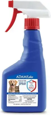 Adams Plus Flea And Tick Spray For Dogs And Cats Kills Fleas And Ticks 16-Ounce