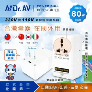 【Dr.AV 聖岡科技】PB-48F 220V變110V數位電壓調整器/80W