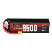 ZOP Power 4S 14.8V 9500mAh 65C 140.6Wh LiPo Battery XT60 Plug for Long Range RC FPV Racing Drone