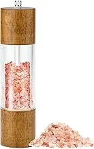 Pepper Grinder Salt Grinder Wooden Pepper Mill Grinder w/Adjustable Coarse, Tall Wood Refillable Manual Pepper Grinder Mill Peppermill for Black Peppercorn (Oak-8 in)