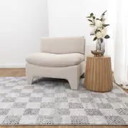Brand Ventures Dorado Grey Checkered Rug