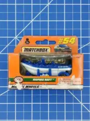 MATCHBOX SUPERFAST #54 ACTION CANYON RAPIDS RAFT WITH TRAILER NEW IN BOX