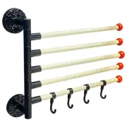 Foldable Towel Holder 180° Rotatable Storage Rack Towel Hanger Bathroom