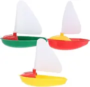 Hohopeti 1set Mini Plastic Sailing Boat for Boy Girl Small and Large Safe Bath Toys for Toddlers Fun Water Play Toy
