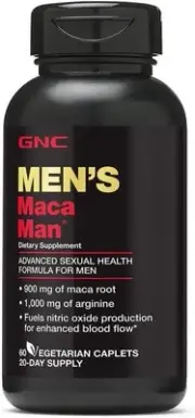 GNC Maca Man, Maca Root Arginine for Enhanced Blood Flow - 60 Vegetarian Capsule