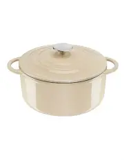 [Tefal] LOV Cast Iron Beige Stewpot with lid 25cm/5L