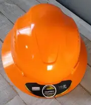 Full brim hard hat orange with fas-trac suspension