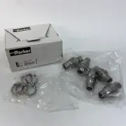 5 X - Legris 3616 12 00 Nickel Plated Brass Bulkhead Union, 15/32 In Tube Size